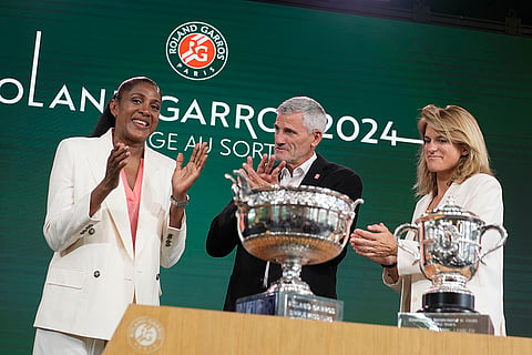 Marie-Jose Perec, Gilles Moretton and Amelie Mauresmo